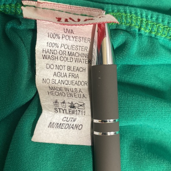 COPY - UVA GREEN BLING HALTER TOP SIZE MEDIUM ASYMMETRICAL - Picture 7 of 7